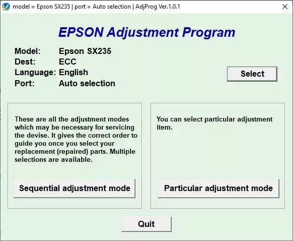Epson-SX235-Resetter-Free