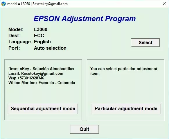 Resetter Epson L3060