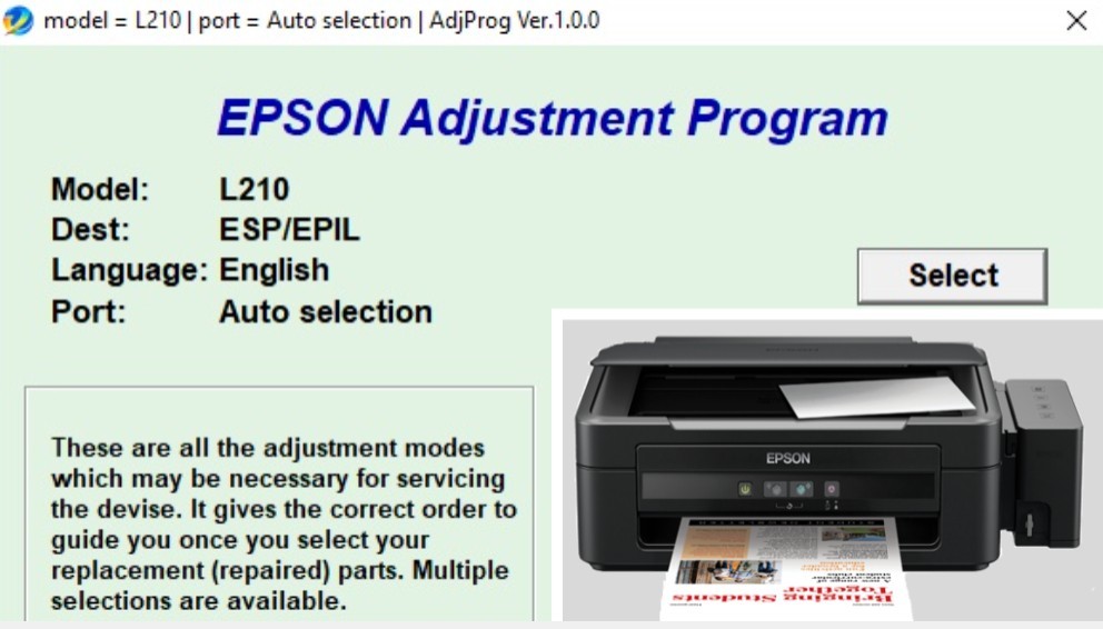 Resetter-Epson-L210-Printer