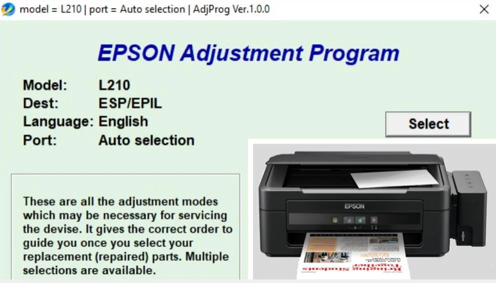 Resetter-Epson-L210-Printer