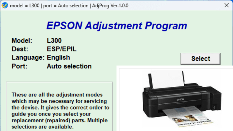 Resetter-Epson-L300-Printer