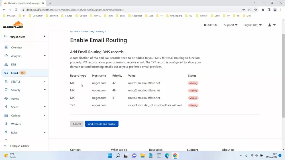 Email With Custom Domain Free Using Cloudflare