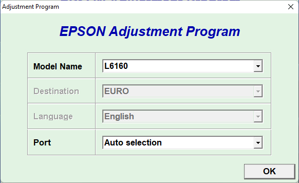 Epson L6160 Resetter Adjustment Program