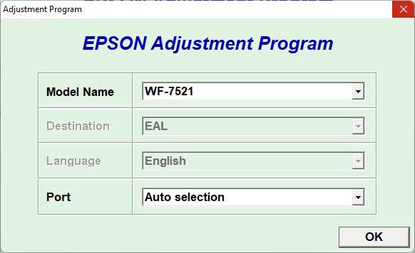 Resetter Epson WF-7521