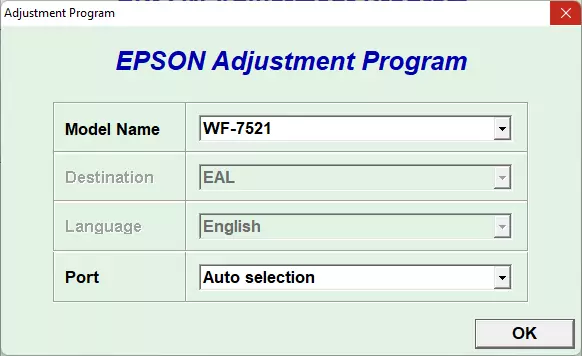 Resetter Epson WF-7521