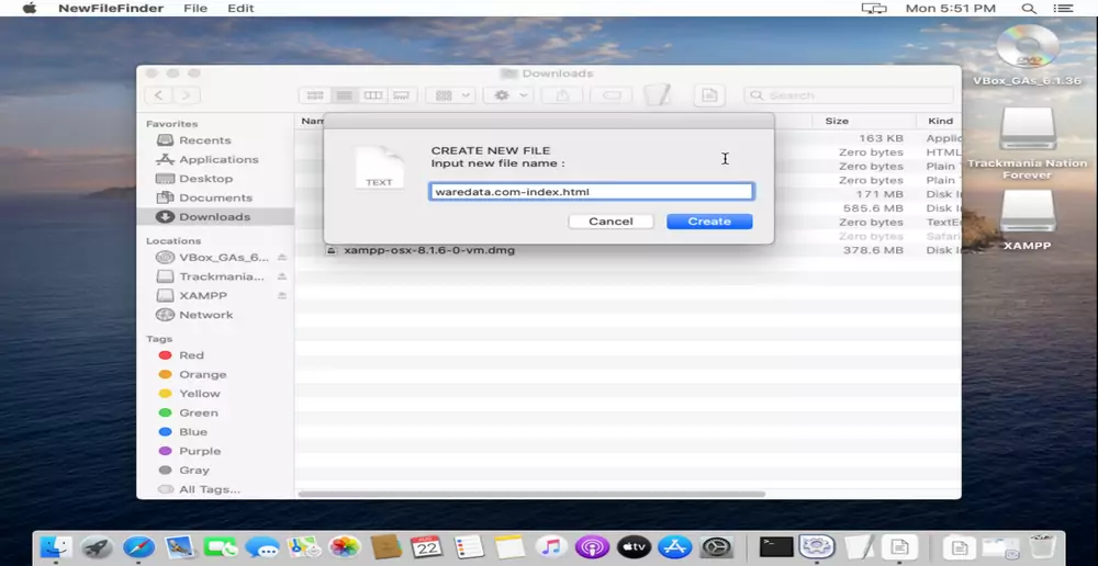 Script to Add New File MacOS