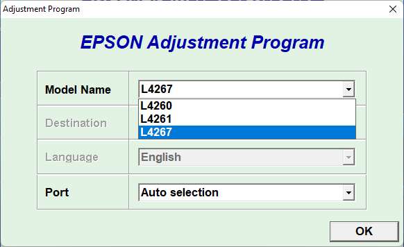 Epson L4261 & L4267 Resetter