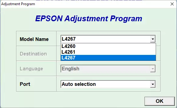 Epson L4261 & L4267 Resetter