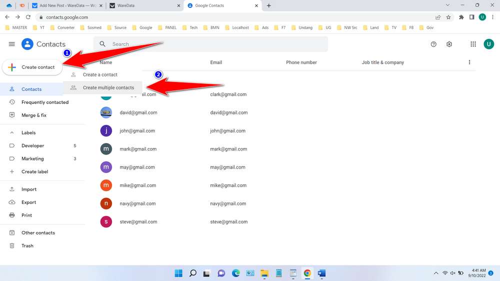 How To Create an Email List In Gmail - Step 3