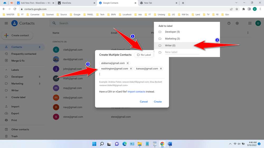 How To Create an Email List In Gmail - Step 4