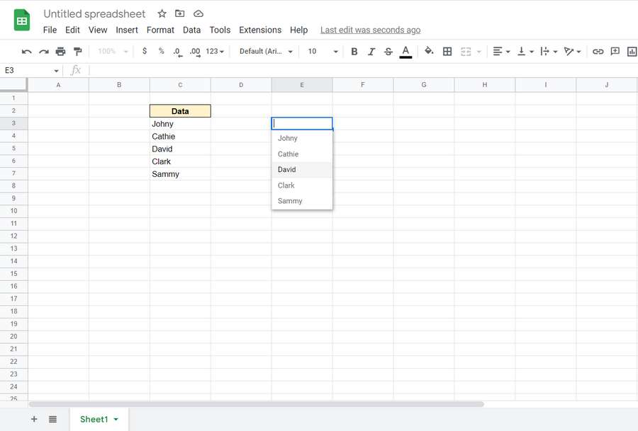 How to Create a Dropdown in Google Sheets - Step 6