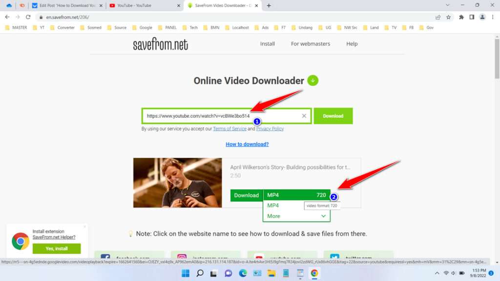 How to Download YouTube Videos Without Any Software - Step 2
