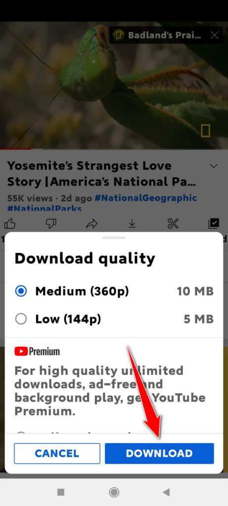 How to Download YouTube Videos Without Any Software With YouTube App - Step 2