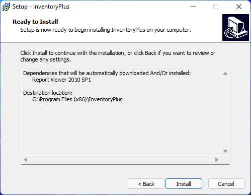 Inventory Software Installation - Step 3