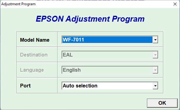 Resetter Epson WorkForce WF-7011