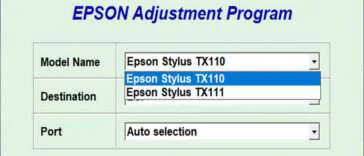 Epson TX110 & TX111 Resetter