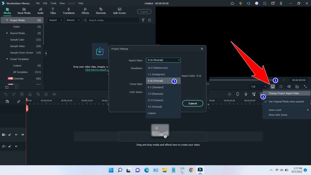 How to Create YouTube Shorts Video on PC - Step 1