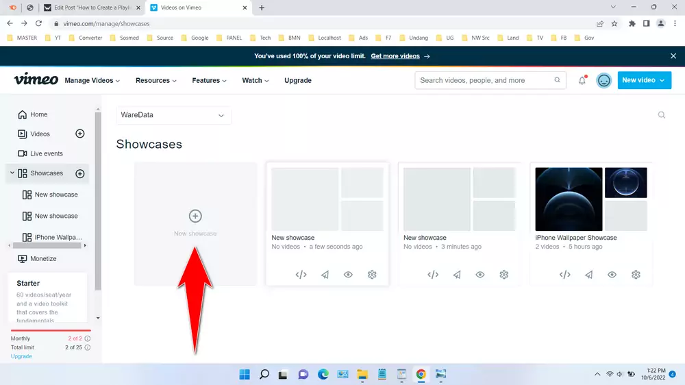 How to Create a Playlist on Vimeo - Step 2
