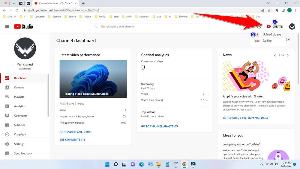 How to Upload Youtube Shorts From PC 6 How to Upload Youtube Shorts From PC - Step 1