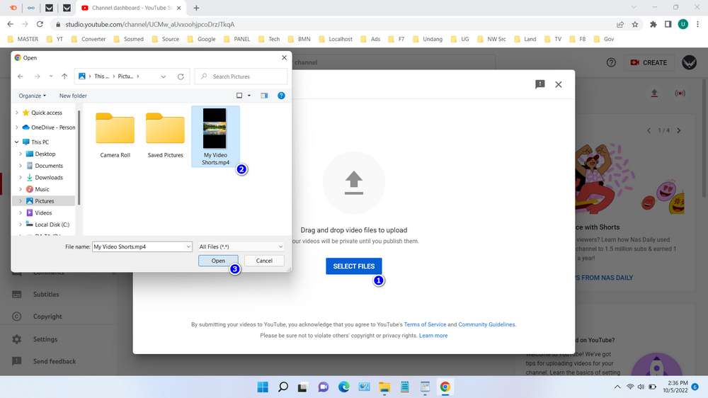 How to Upload Youtube Shorts From PC - Step 2