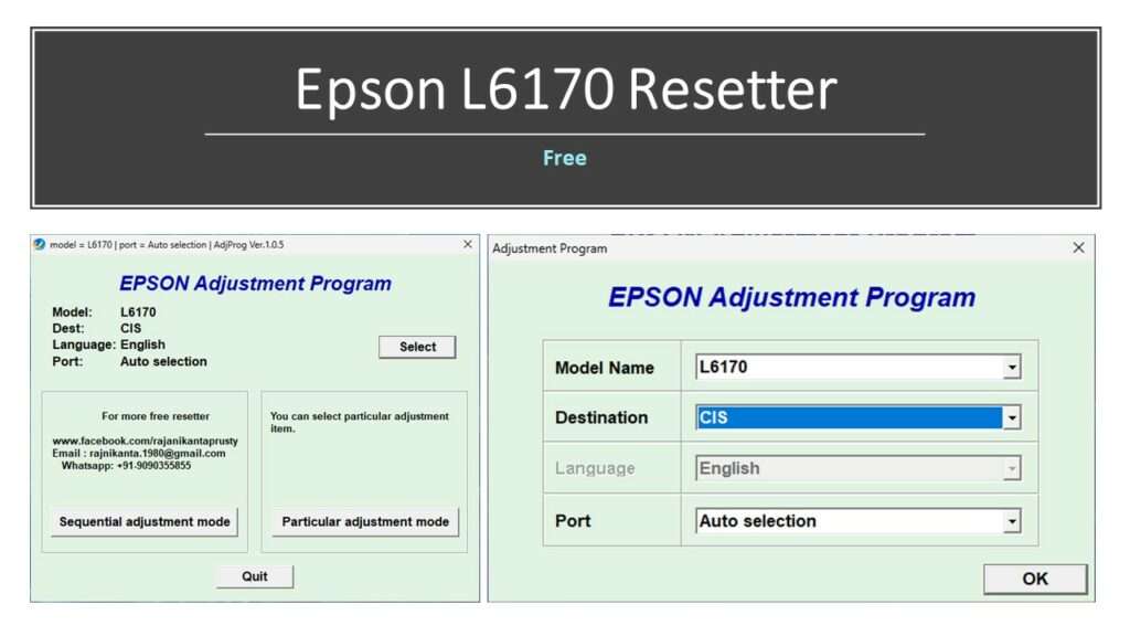 Epson L6170 Resetter Free