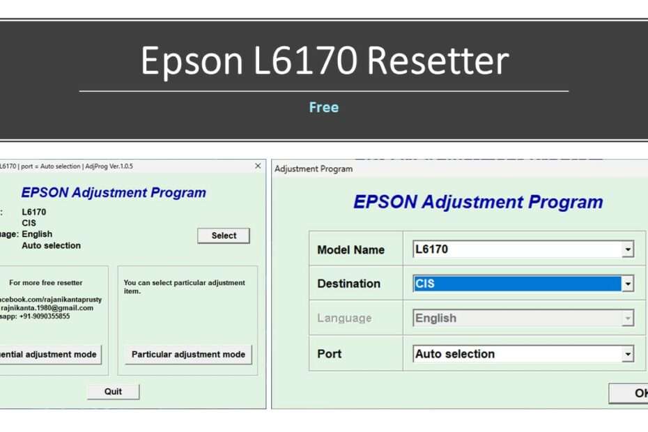 Epson L6170 Resetter Free