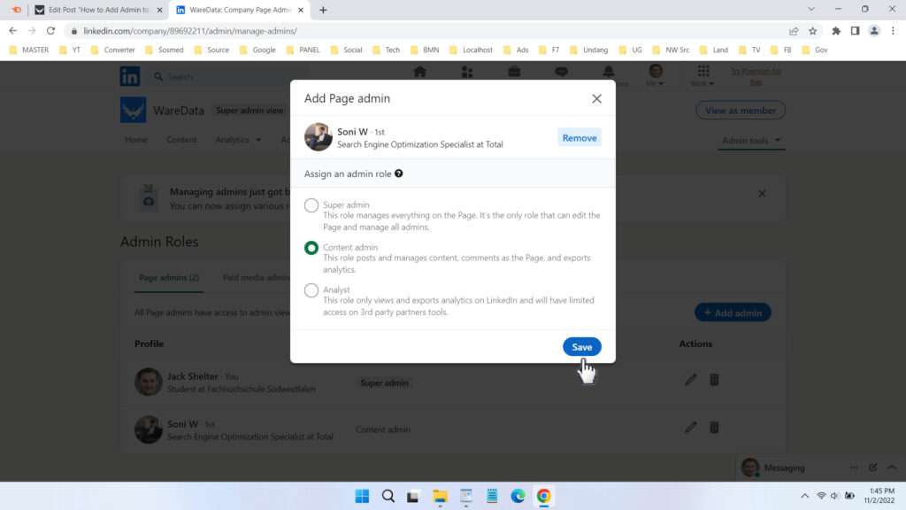 How to Add Admin to Linkedin Page - Step 4