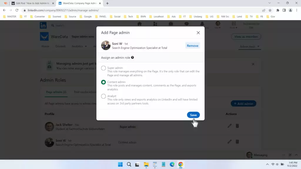 How to Add Admin to Linkedin Page - Step 4