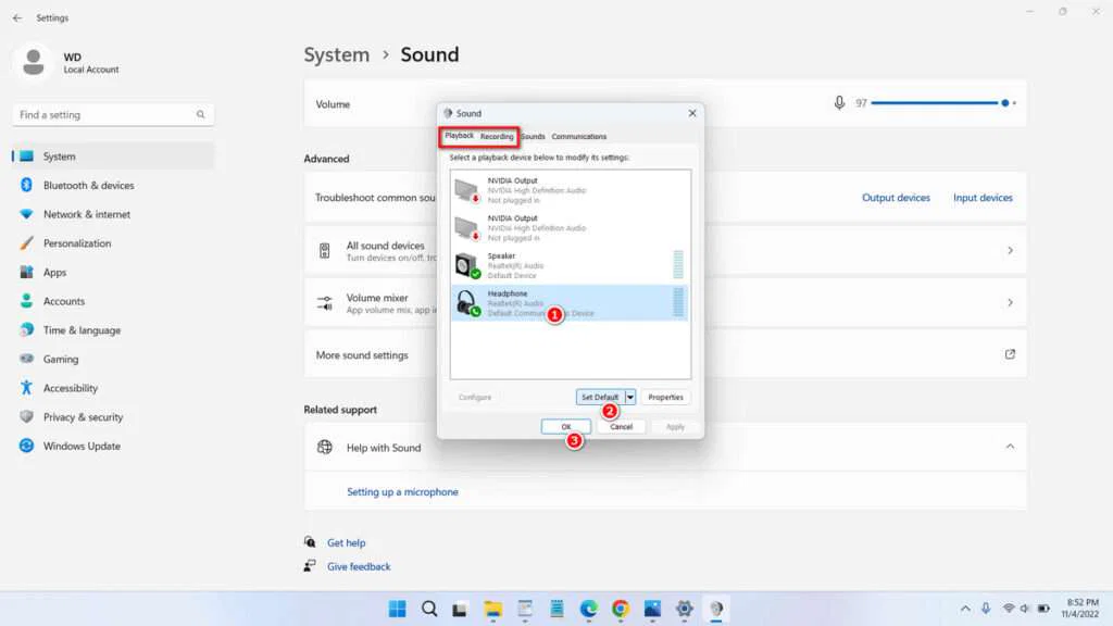How to Reset All Audio Settings Windows 11 11 How to Reset All Audio Settings Windows 11 Step 3.4
