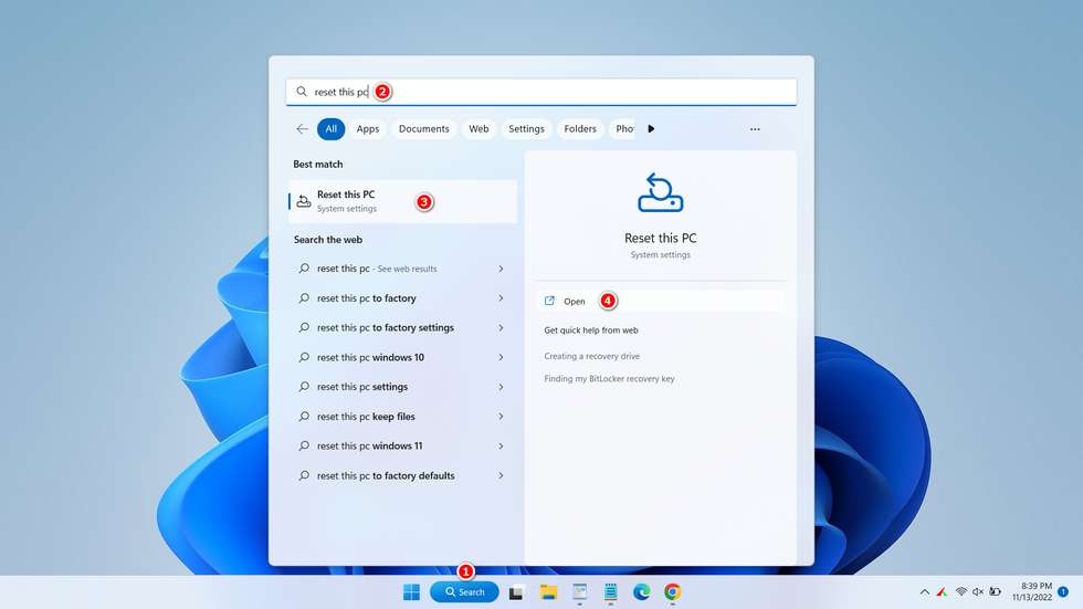 How to Reset Windows 11 - Step 1