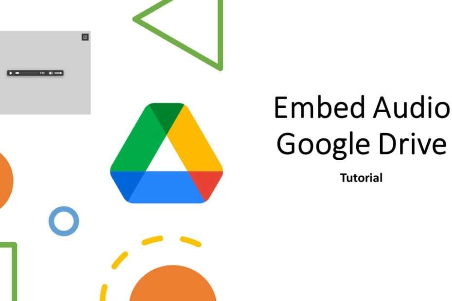 how to embed audio in google drive