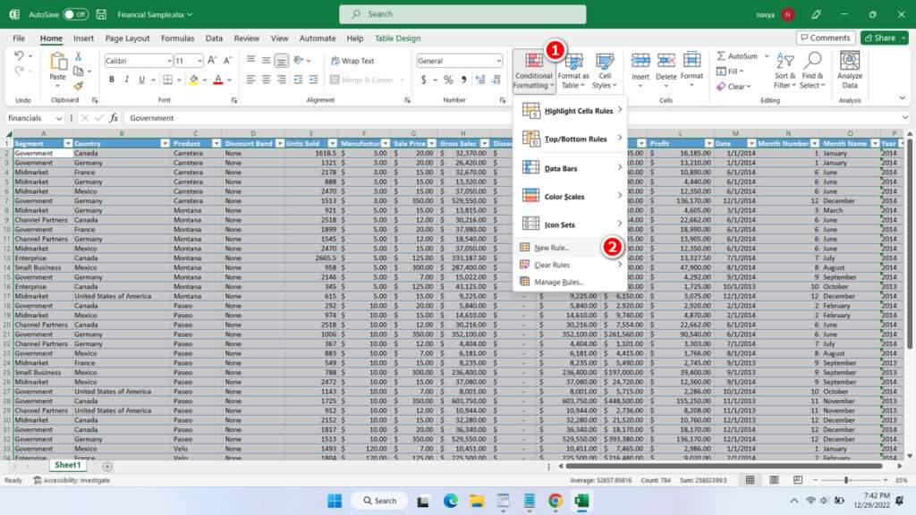 How to Create Auto Highlight on The Active Cell in Microsoft Excel - Step 2