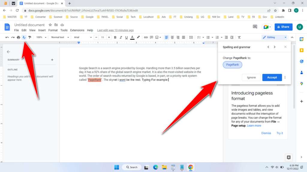 How to Enable Autocorrect on Google Docs - Step 3