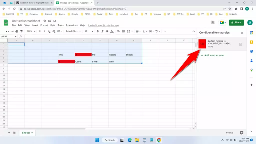 How to Highlight Duplicates in Google Sheets - Step 4