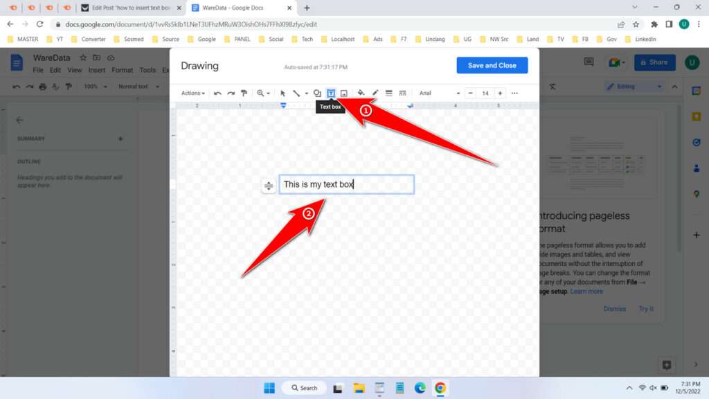 How to Insert Text Box in Google Docs - Step 3