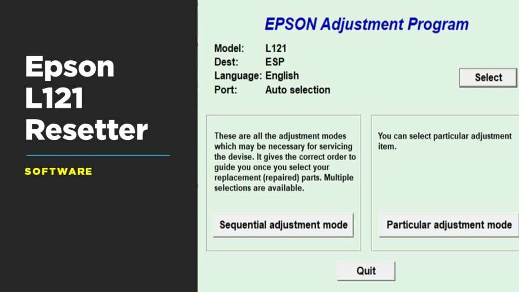 Epson L121 Resetter Free Download