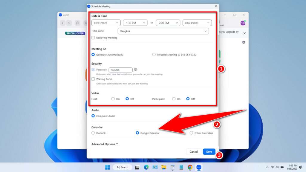 How to Add Zoom to Google Calendar - Step 2