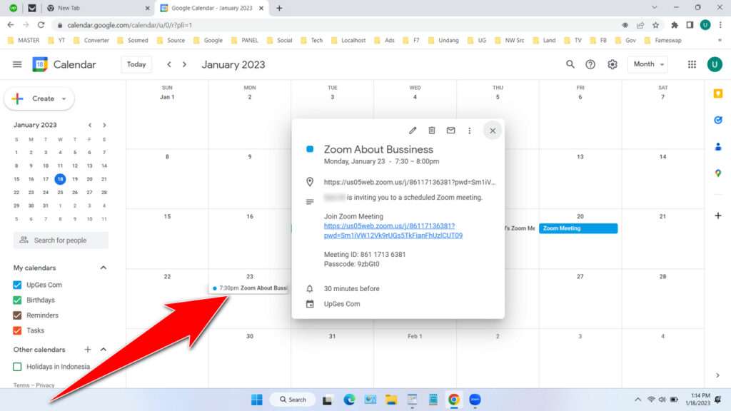 How to Add Zoom to Google Calendar - Step 6