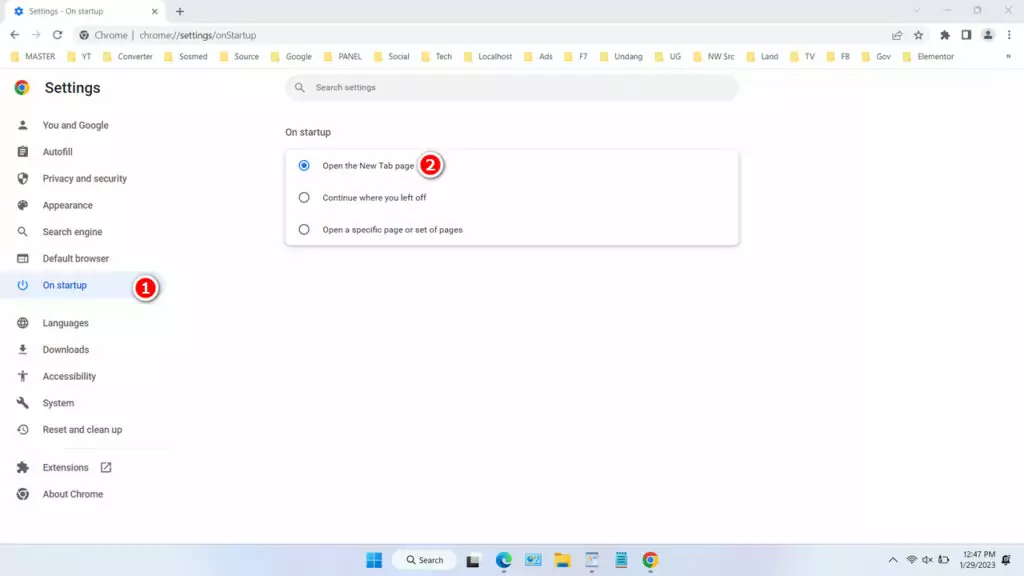 How to Set Homepage in Google Chrome Browser - Step 2