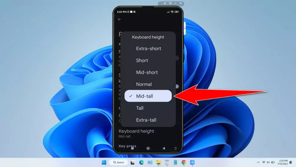 Tutorial Make Keyboard Bigger on Android 9 Tutorial Make Keyboard Bigger on Android - Step 8