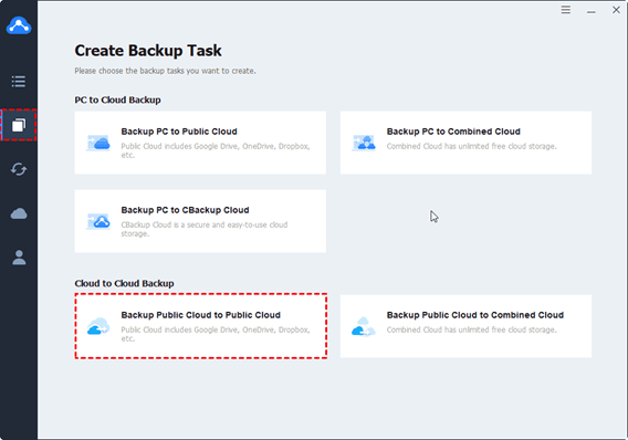 How to Perform Cloud to Cloud Backup for Free - Step 2