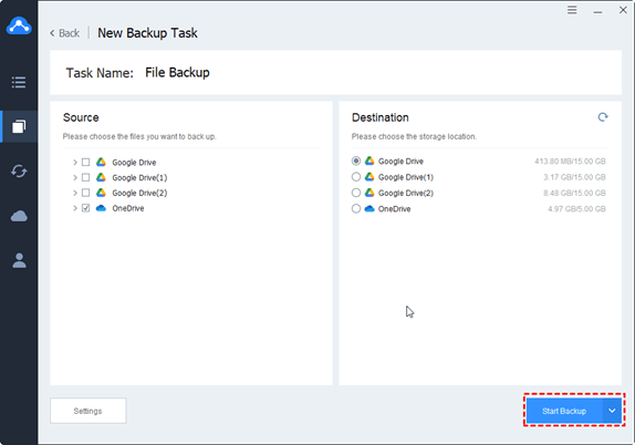 How to Perform Cloud to Cloud Backup for Free - Step 3