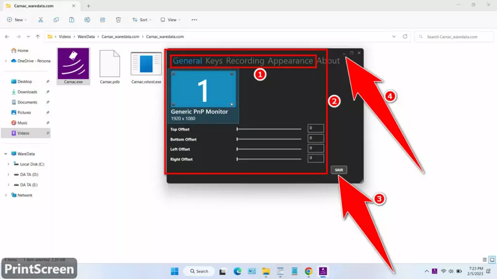 How to Use Carnac Software - Step 3