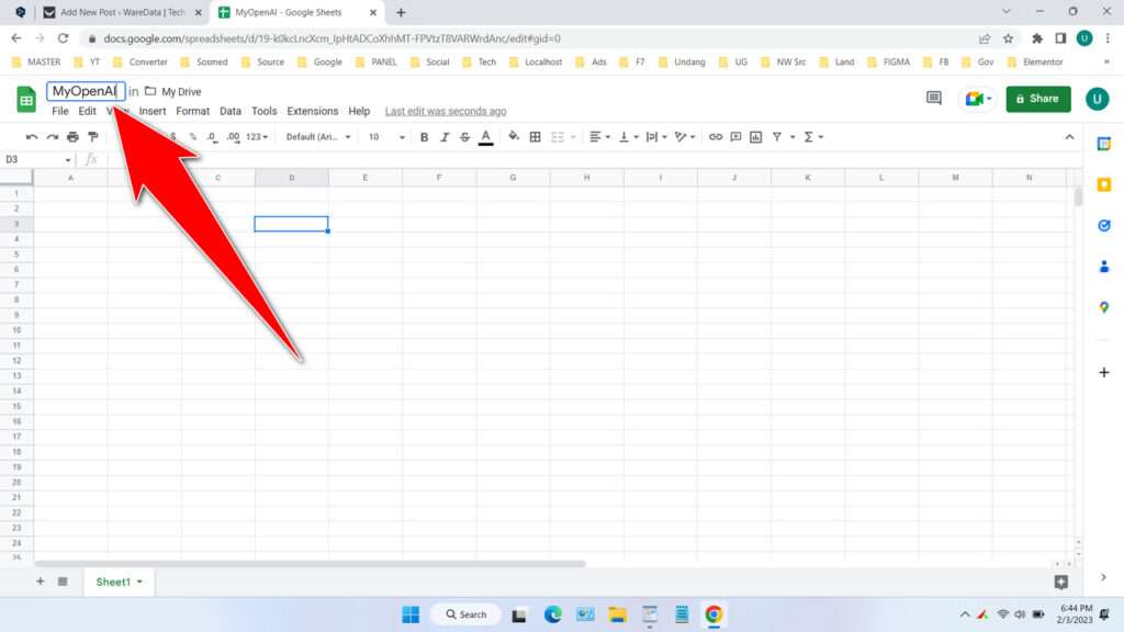 How to Use OpenAI in Google Sheets - Step 1