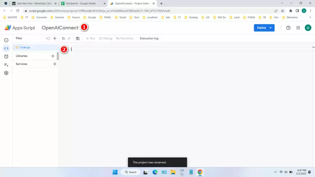 How to Use OpenAI in Google Sheets - Step 3