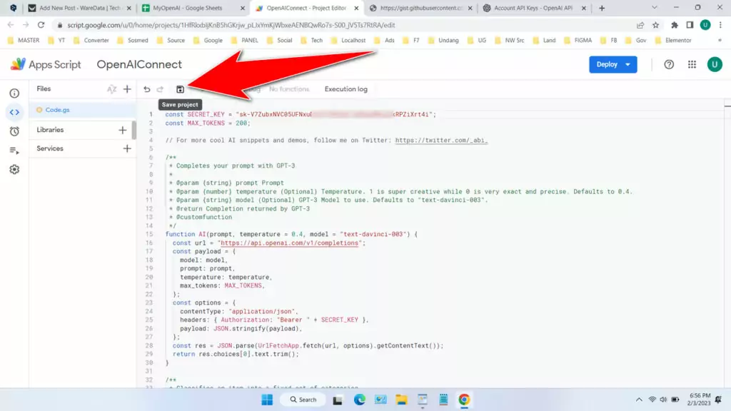 How to Use OpenAI in Google Sheets - Step 6