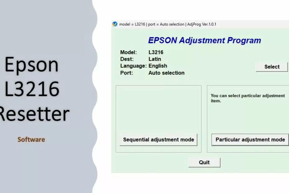 Epson L3216 Resetter