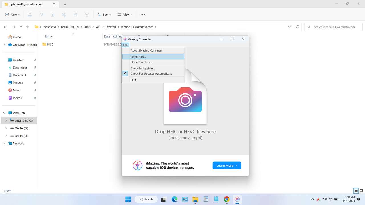 Heic to JPG Converter Windows Software WareData Tech enthusiast