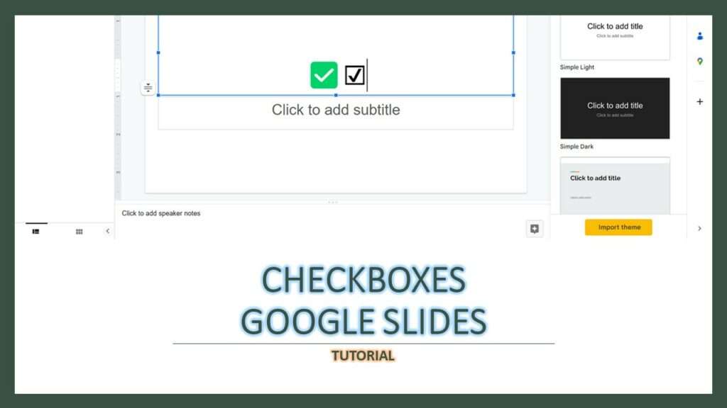 How to Create a CheckBox in Google Slides