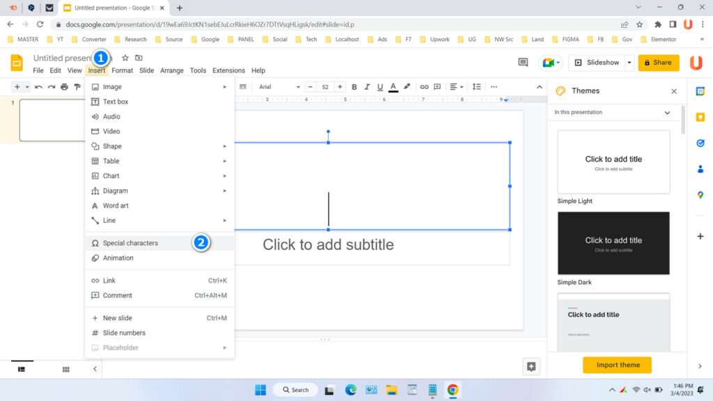 How to Make Checkboxes in Google Slides - Step 1